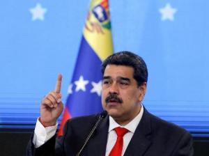 O presidente da Venezuela, Nicols Maduro, durante entrevista coletiva  imprensa