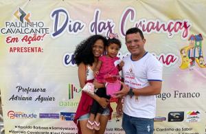 Participantes da comemorao ao dia das crianas em Miracema